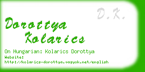 dorottya kolarics business card